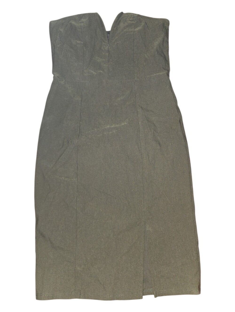 Charlotte Russe Strapless Olive Green Sheath Dress Size M